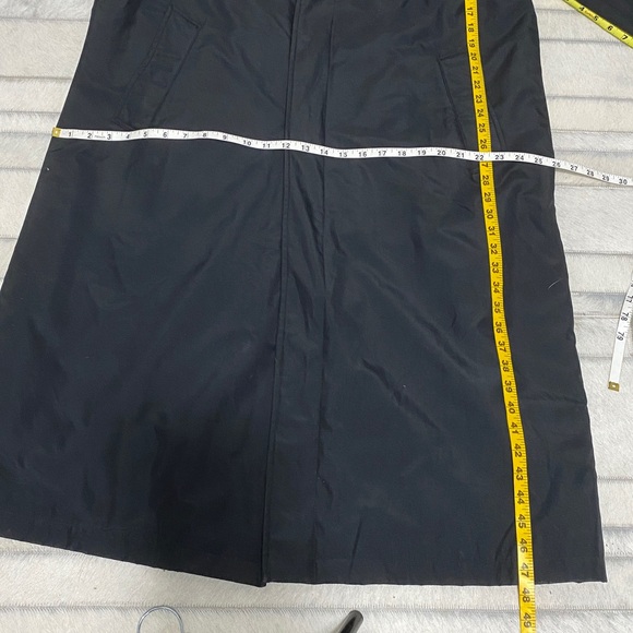 Vtg! 90’s Lands' End Men's Classic Black Trench Coat Removal 100% Wool Liner! - Picture 10 of 17